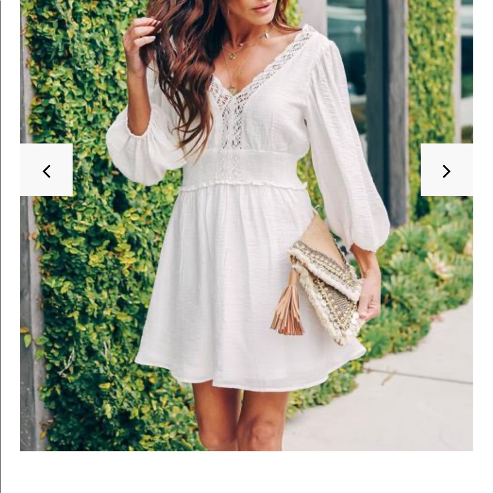 Ignatius Smocked Crochet Lace Dress